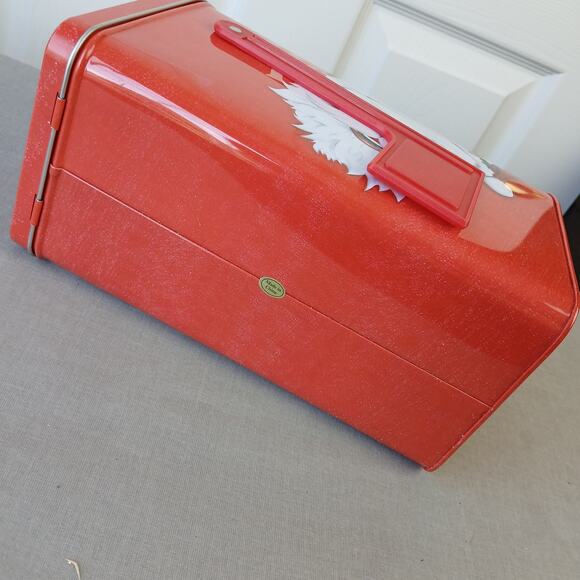 Santa's Mailbox 8.5"x6.25"x4" Letters to Santa enchanted red tin with flag - Picture 6 of 14